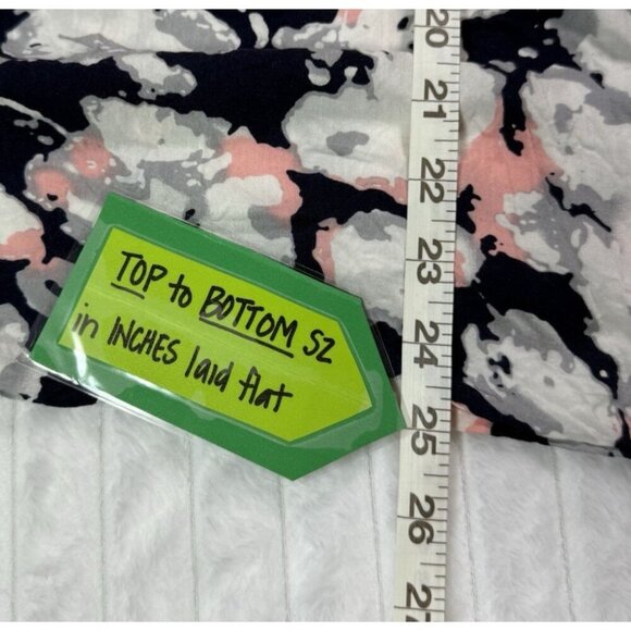 Saint Tropez West Blue Pink & Gray Abstract Print Popover Top Women's Size 1X - Picture 5 of 11